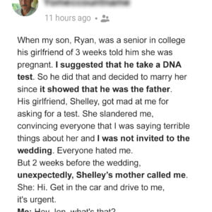 I Had My Son Do a DNA Test Which Confirmed Paternity, but Then His Fiancée’s Mother Called and Left Me Totally Shocked